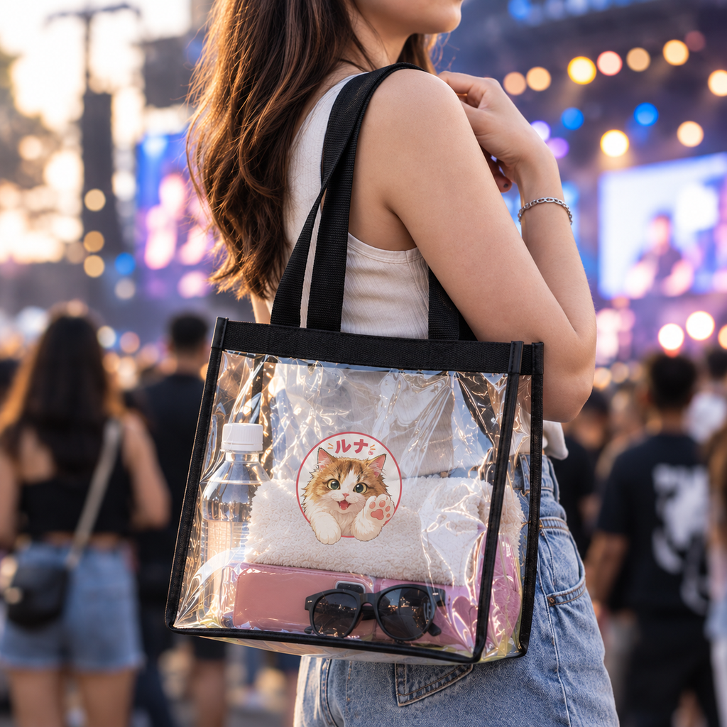 Personalized Clear Tote Bag – Custom Image Transparent Stadium Bag | Game Day