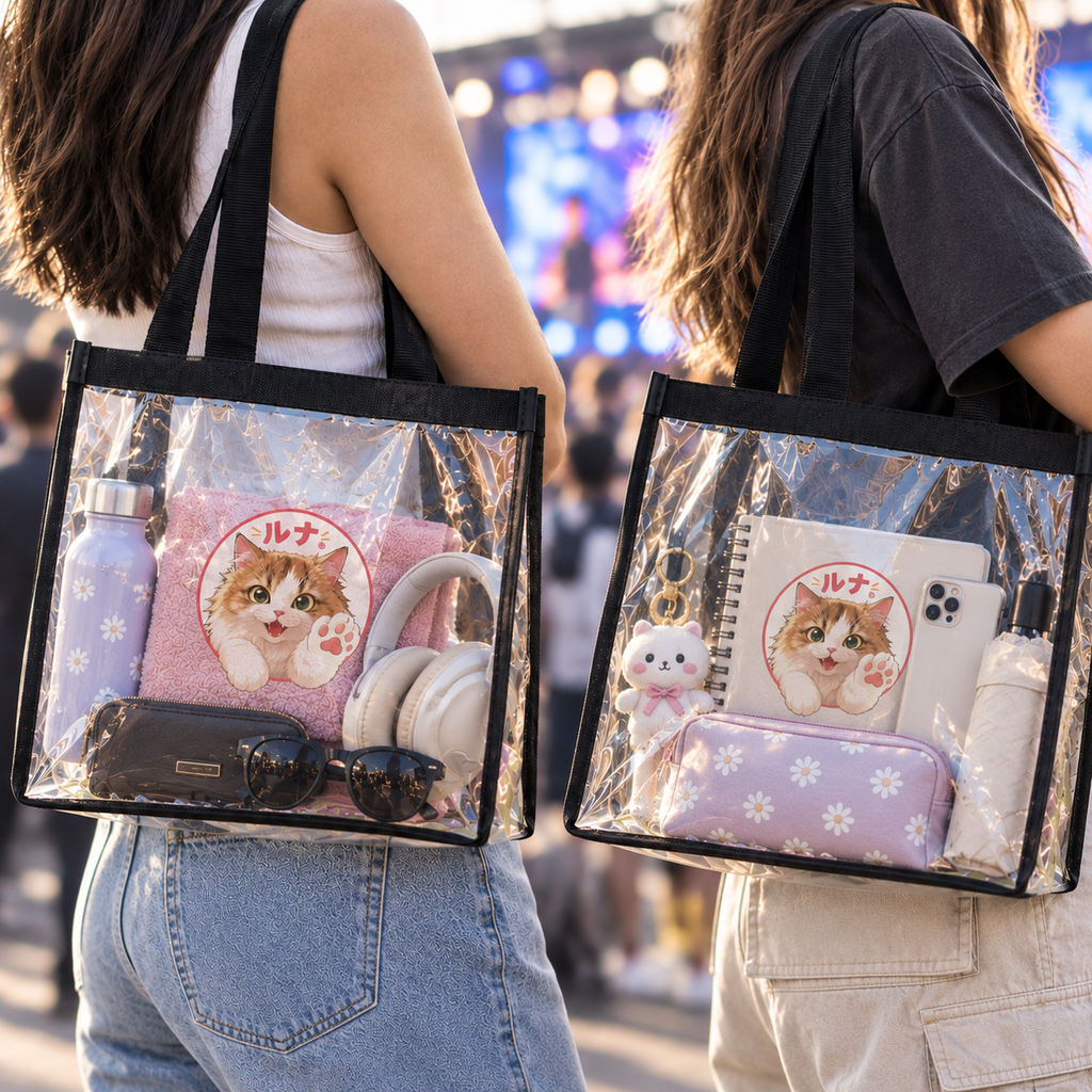 Personalized Clear Tote Bag – Custom Image Transparent Stadium Bag | Game Day