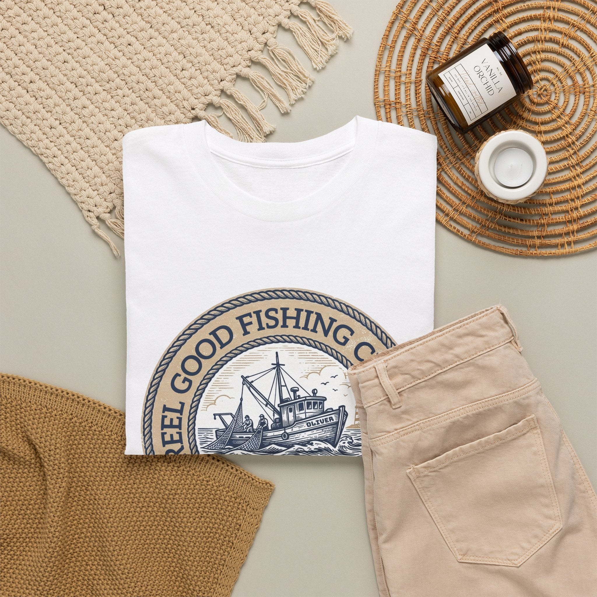 Personalized REEL GOOD Fishing Charter T-Shirt – Custom Boat Name & Captain Name Tee | Custom Fishing Gift for Anglers