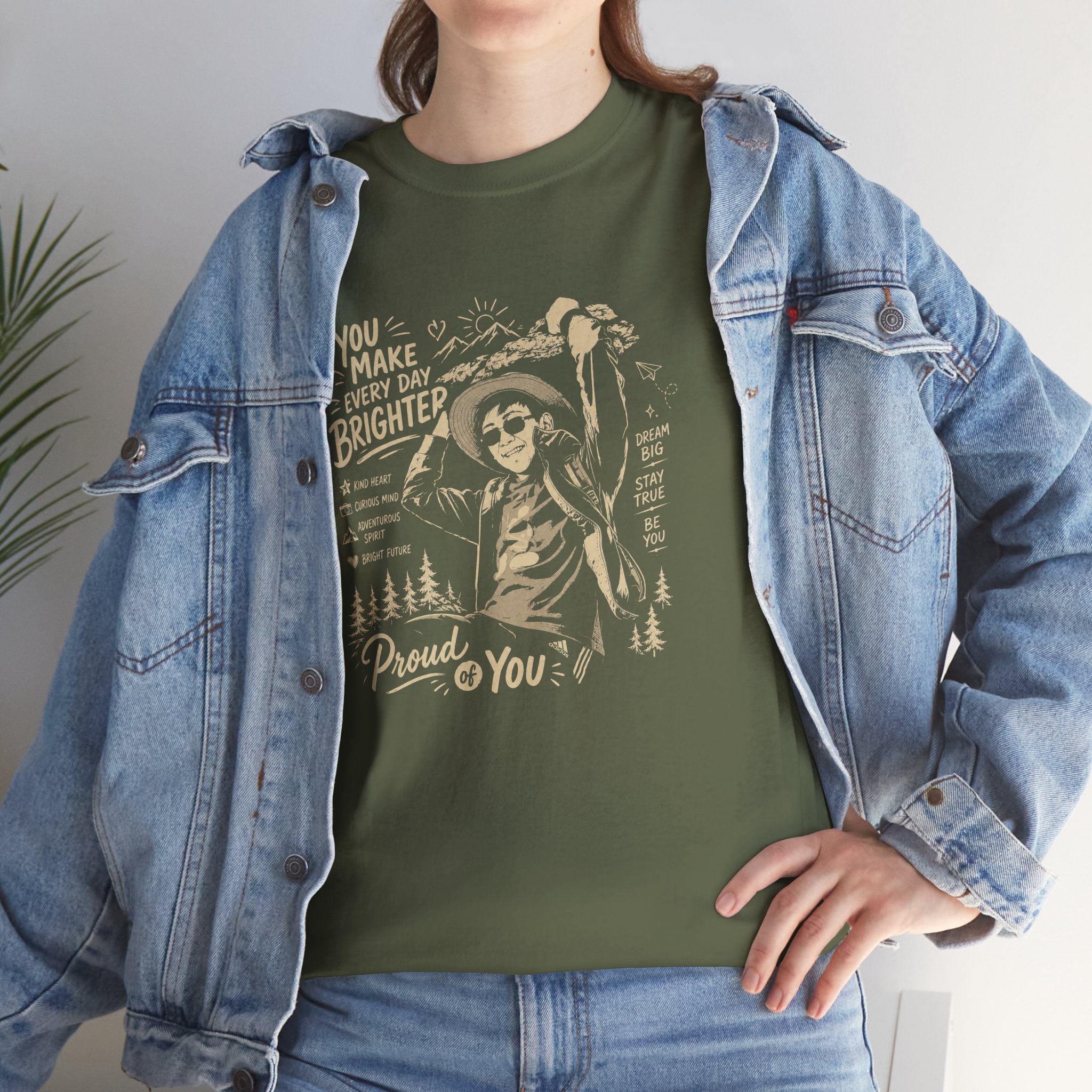Vintage Cowboy Tee — "You Make Every Day Brighter / Proud of You" Inspirational Western T‑Shirt