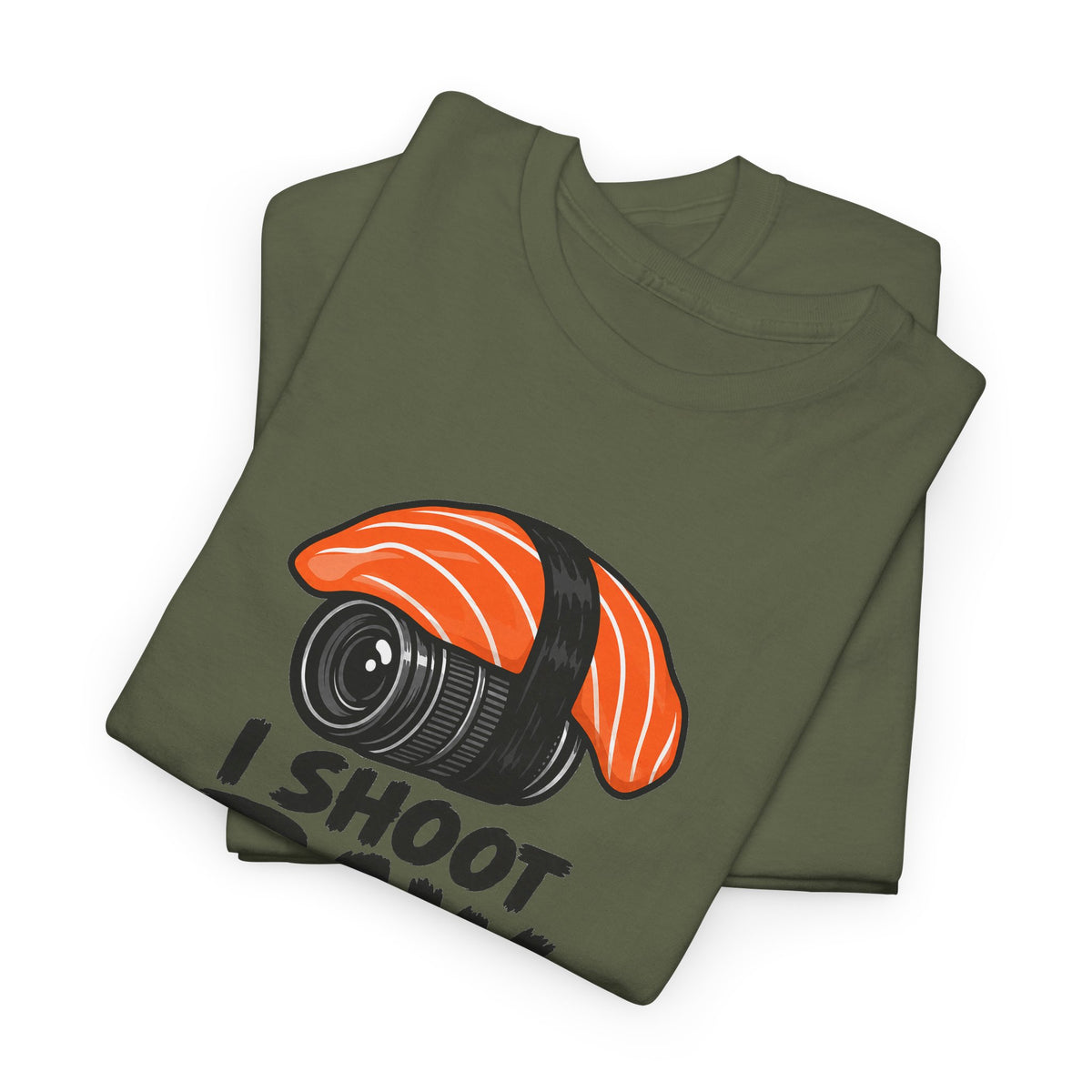 Funny Photographer T-Shirt - I Shoot Raw Sushi Camera Tee | Photography Gift