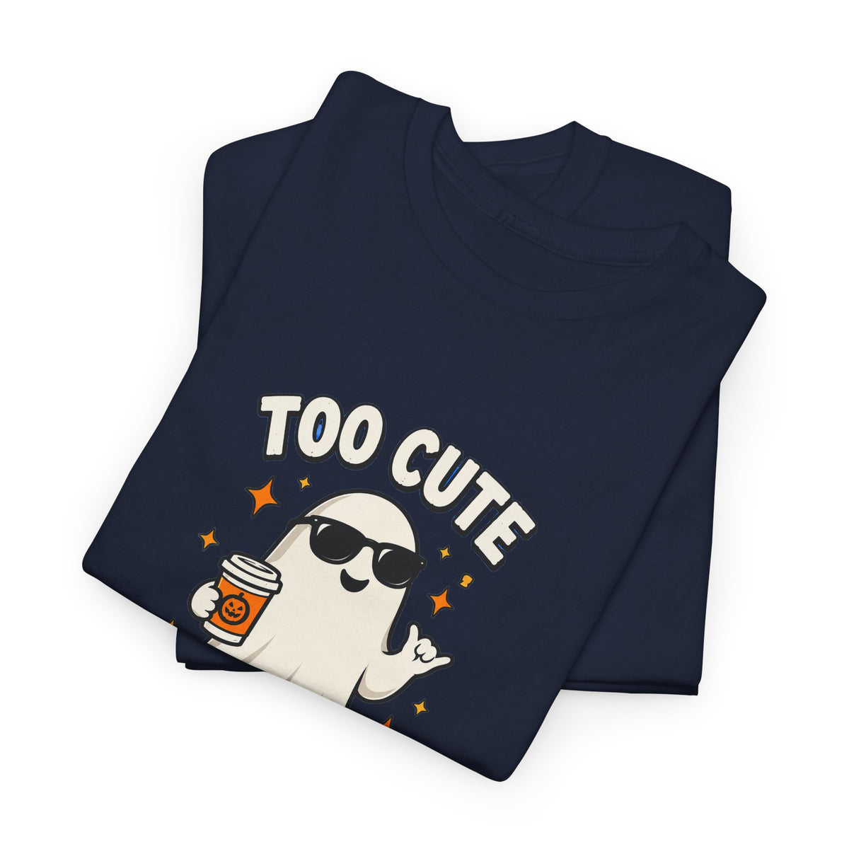 Too Cute To Spook Halloween Shirt – Ghost Coffee Cup Tee | Cute Fall Gift