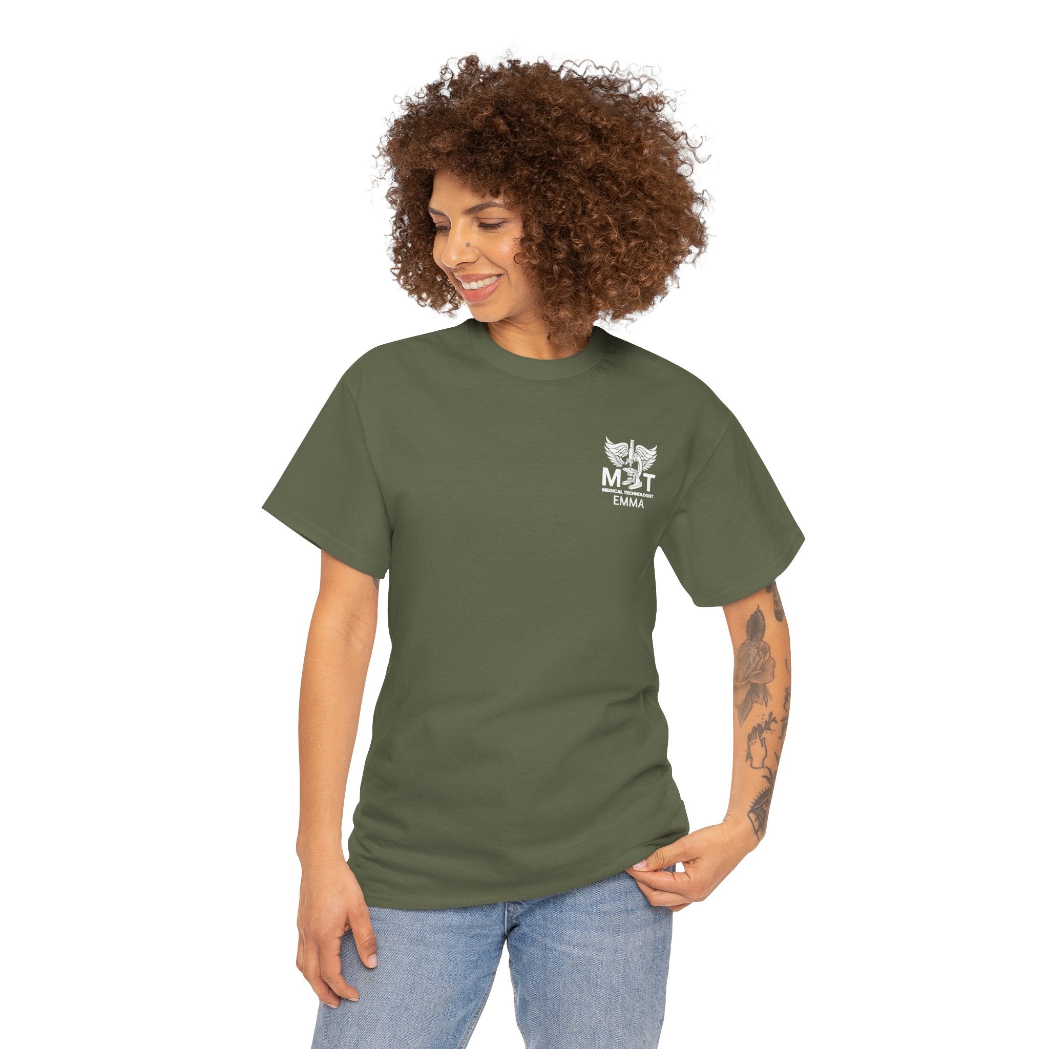 Medical Technologist Logo T‑Shirt — Personalized Name Graphic Tee
