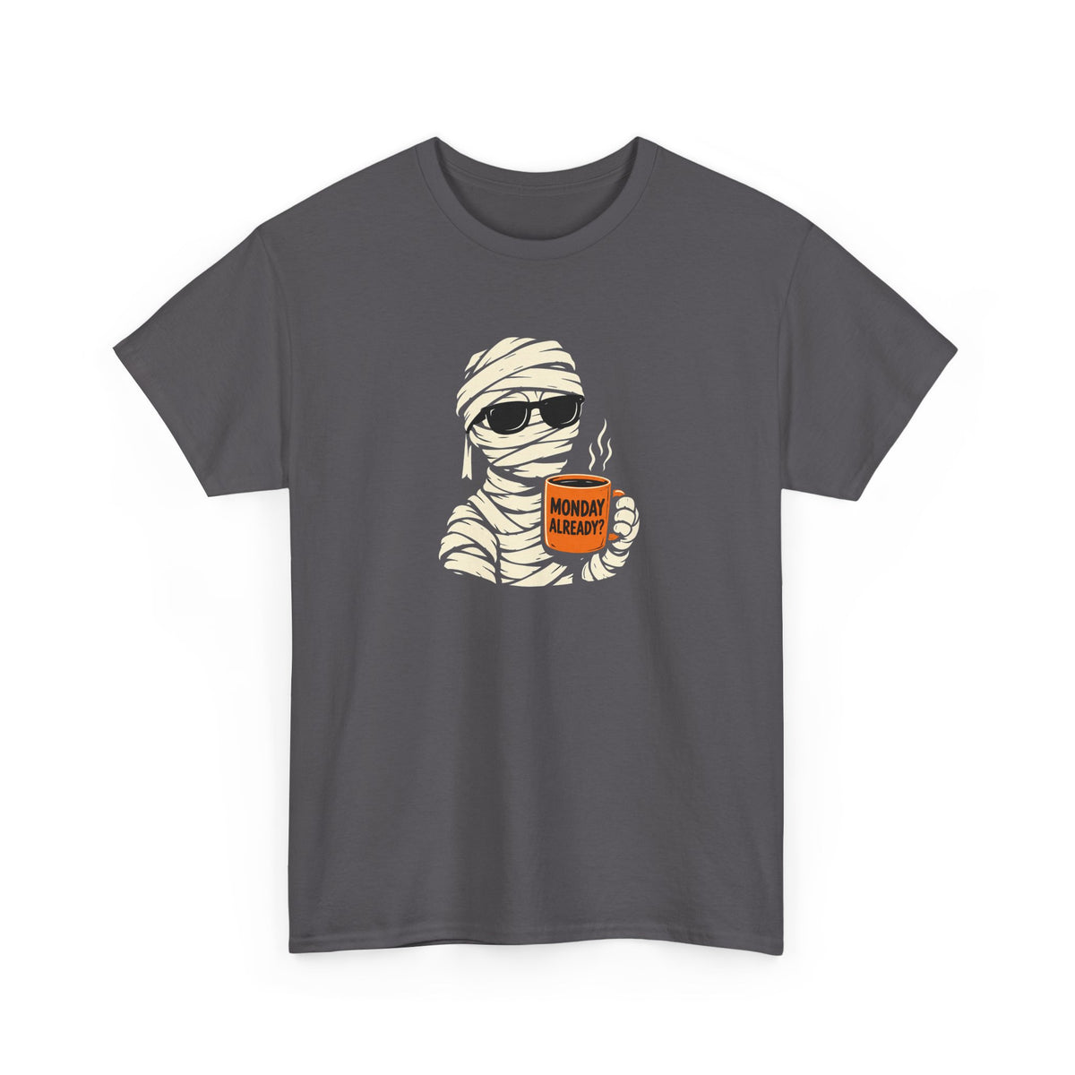 Mummy Halloween T-Shirt – Monday Already Coffee Tee | Funny Spooky Shirt