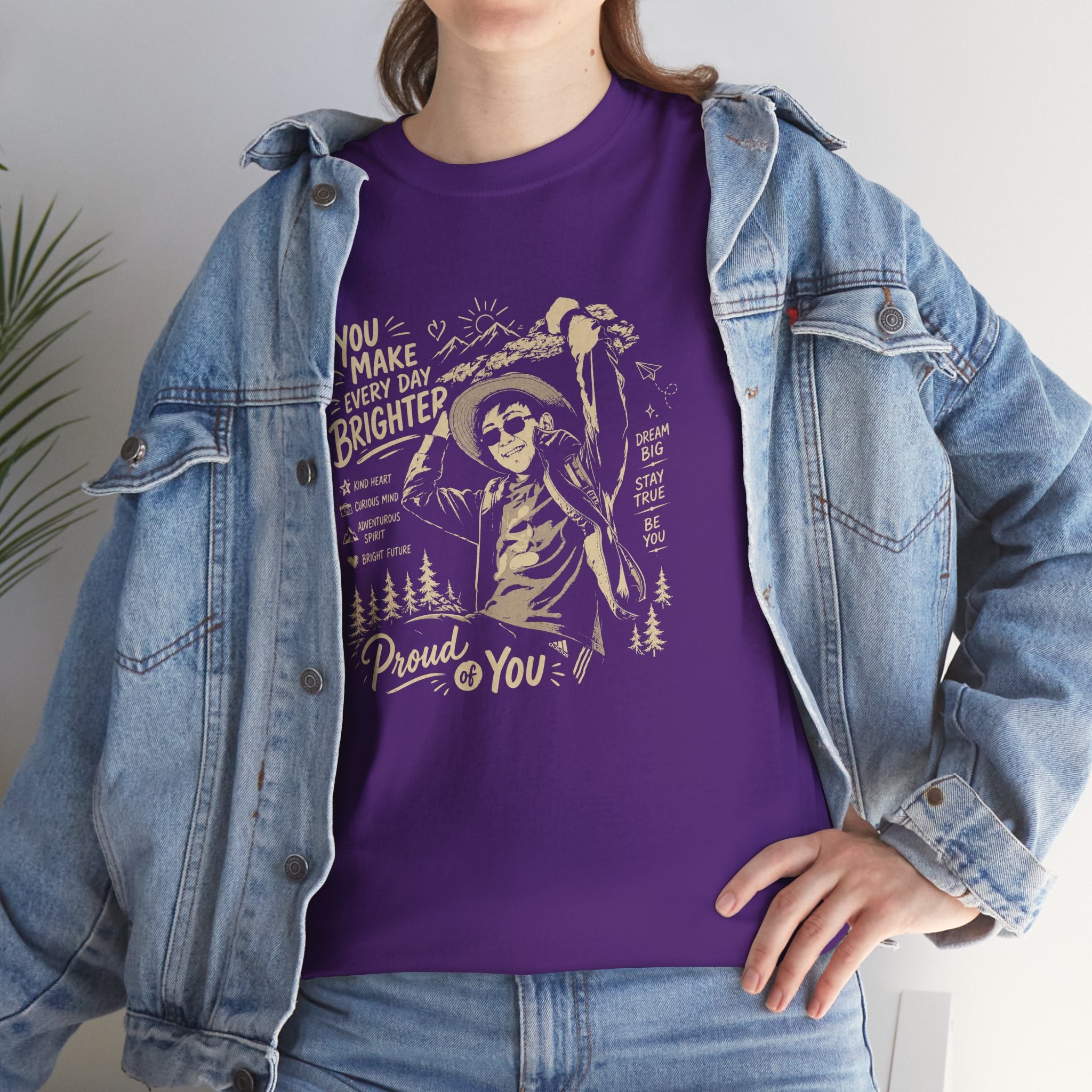 Vintage Cowboy Tee — "You Make Every Day Brighter / Proud of You" Inspirational Western T‑Shirt