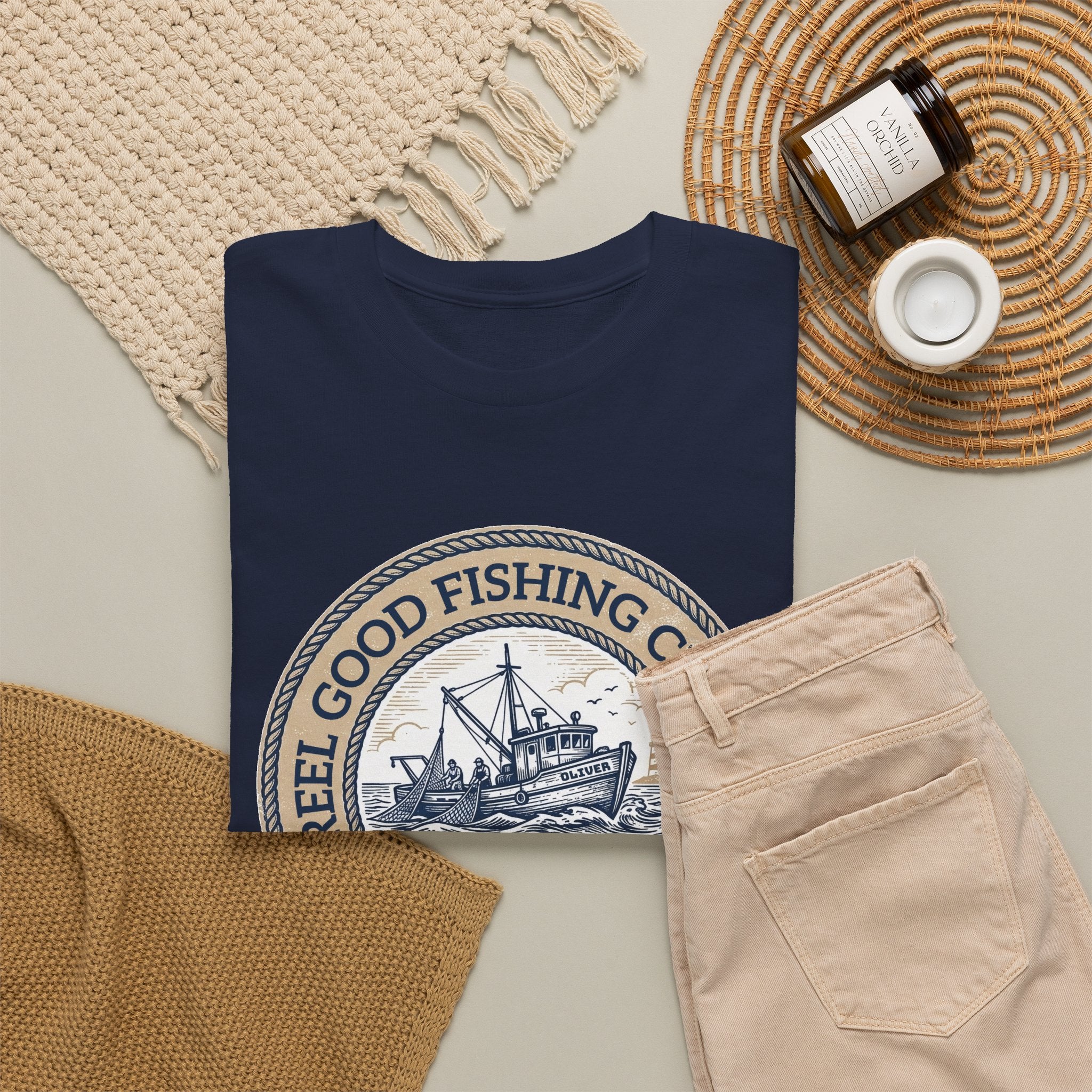 Personalized REEL GOOD Fishing Charter T-Shirt – Custom Boat Name & Captain Name Tee | Custom Fishing Gift for Anglers