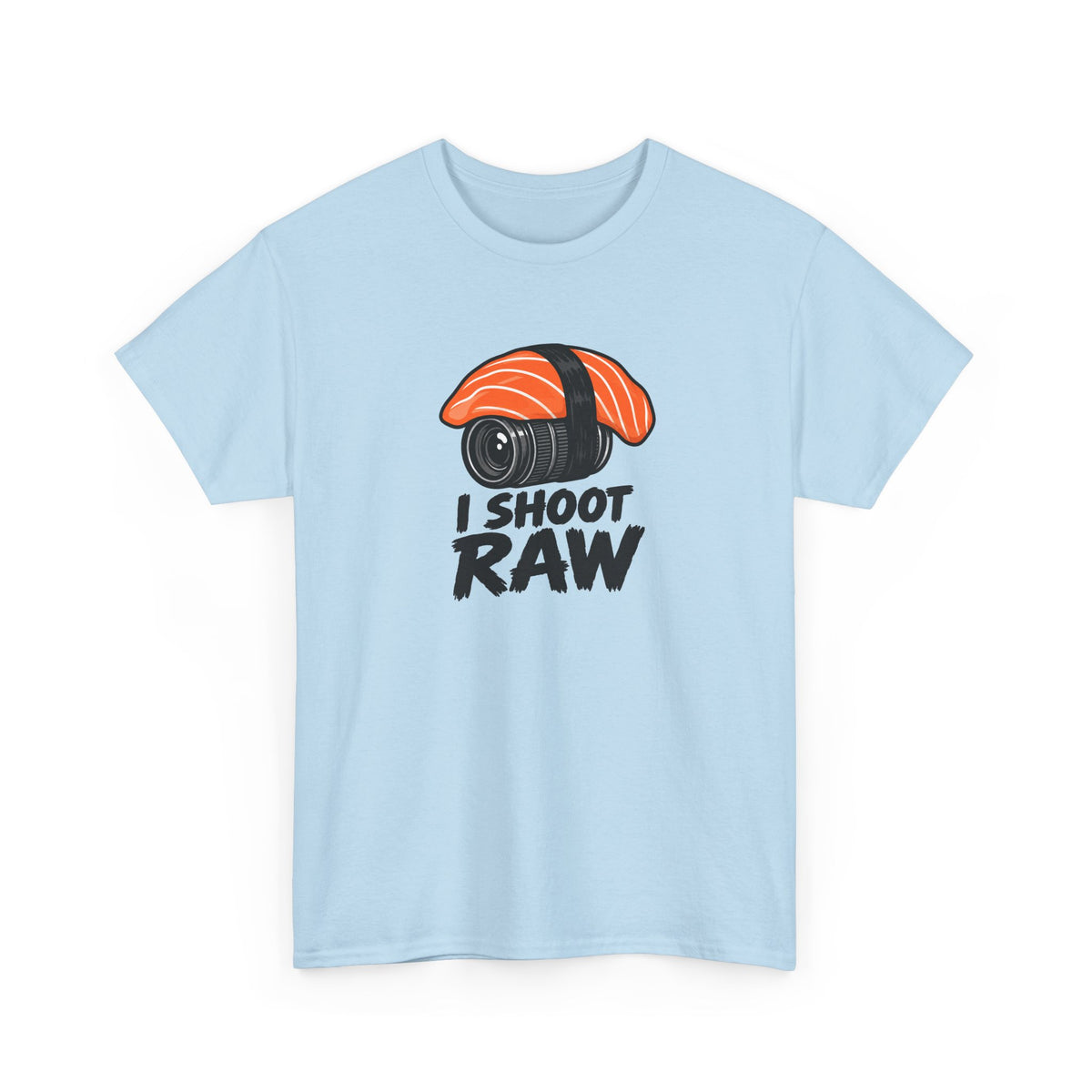 Funny Photographer T-Shirt - I Shoot Raw Sushi Camera Tee | Photography Gift