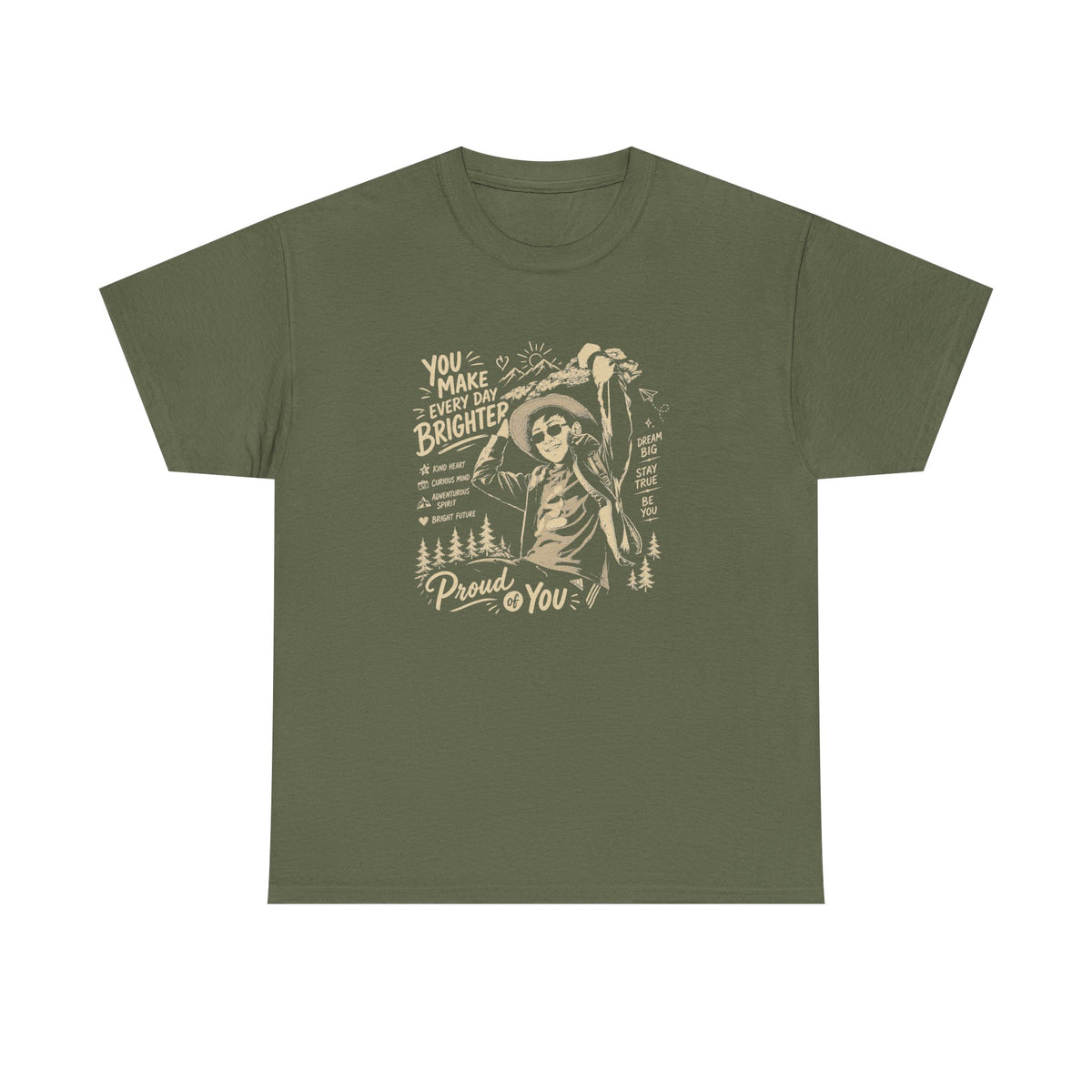 Vintage Cowboy Tee — "You Make Every Day Brighter / Proud of You" Inspirational Western T‑Shirt