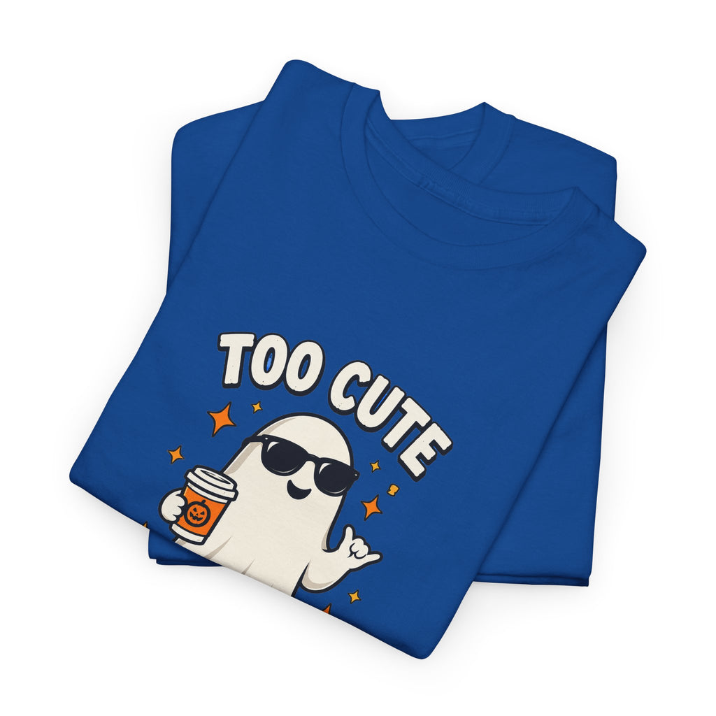 Too Cute To Spook Halloween Shirt – Ghost Coffee Cup Tee | Cute Fall Gift