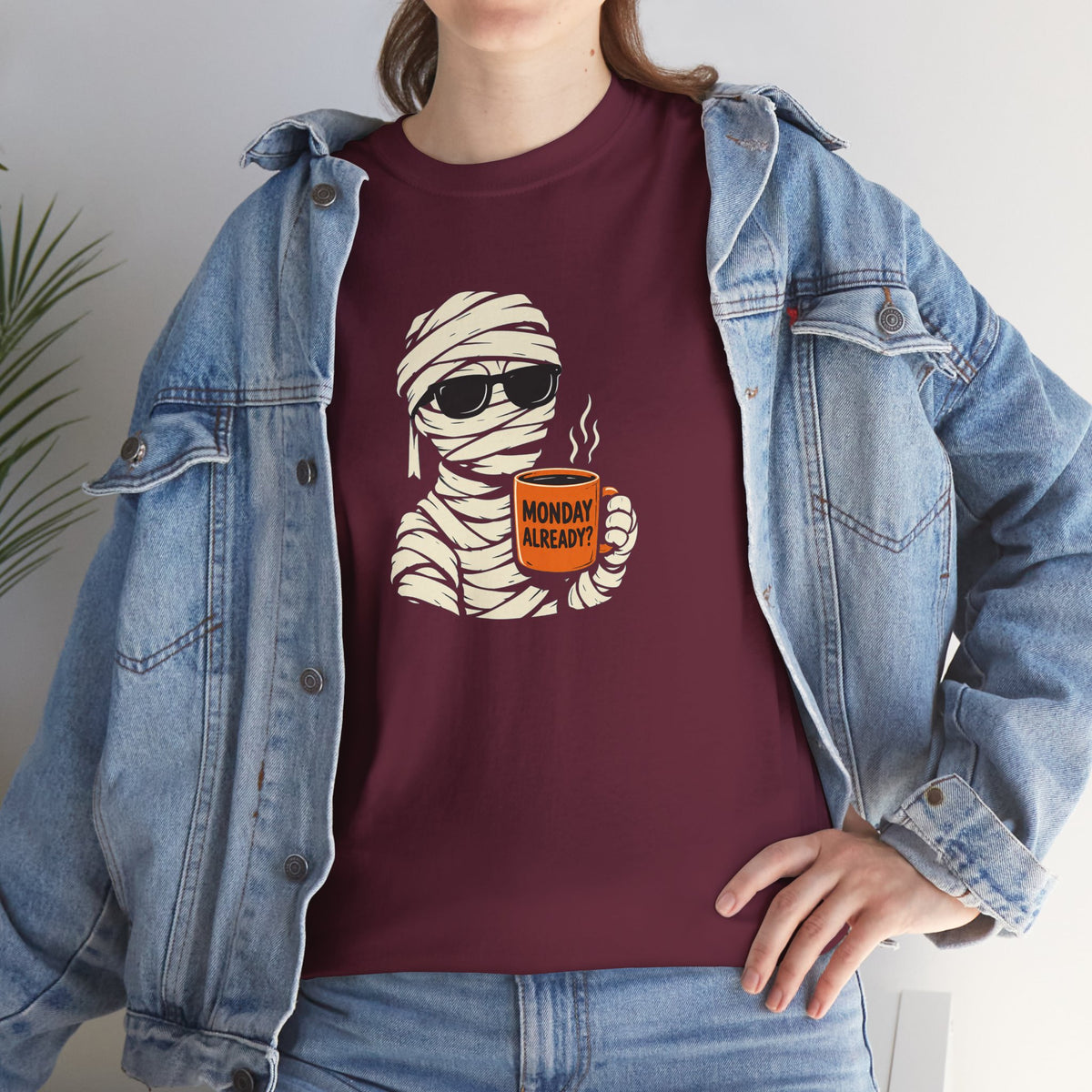 Mummy Halloween T-Shirt – Monday Already Coffee Tee | Funny Spooky Shirt