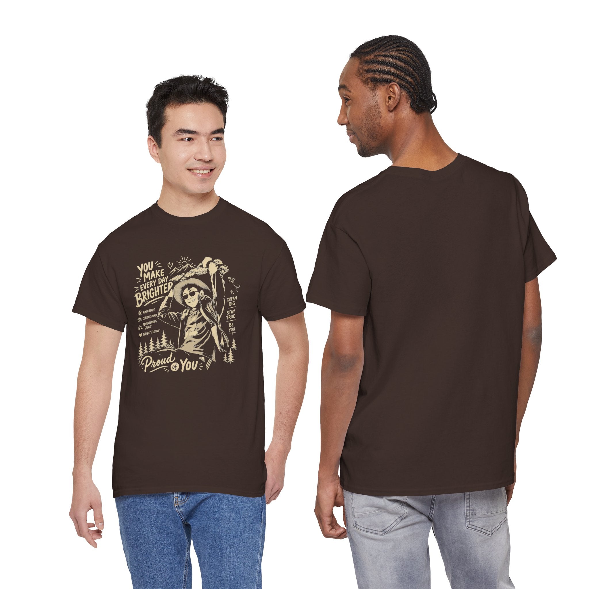 Vintage Cowboy Tee — "You Make Every Day Brighter / Proud of You" Inspirational Western T‑Shirt