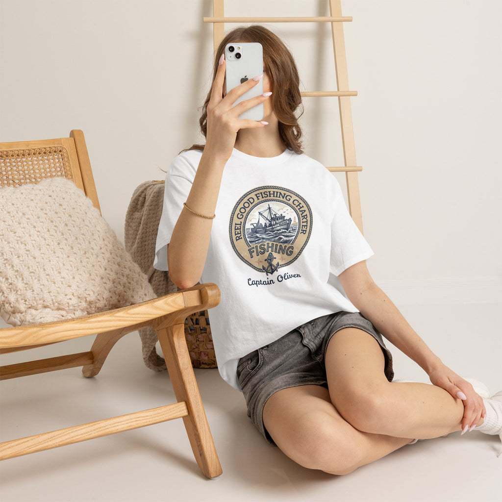 Personalized REEL GOOD Fishing Charter T-Shirt – Custom Boat Name & Captain Name Tee | Custom Fishing Gift for Anglers