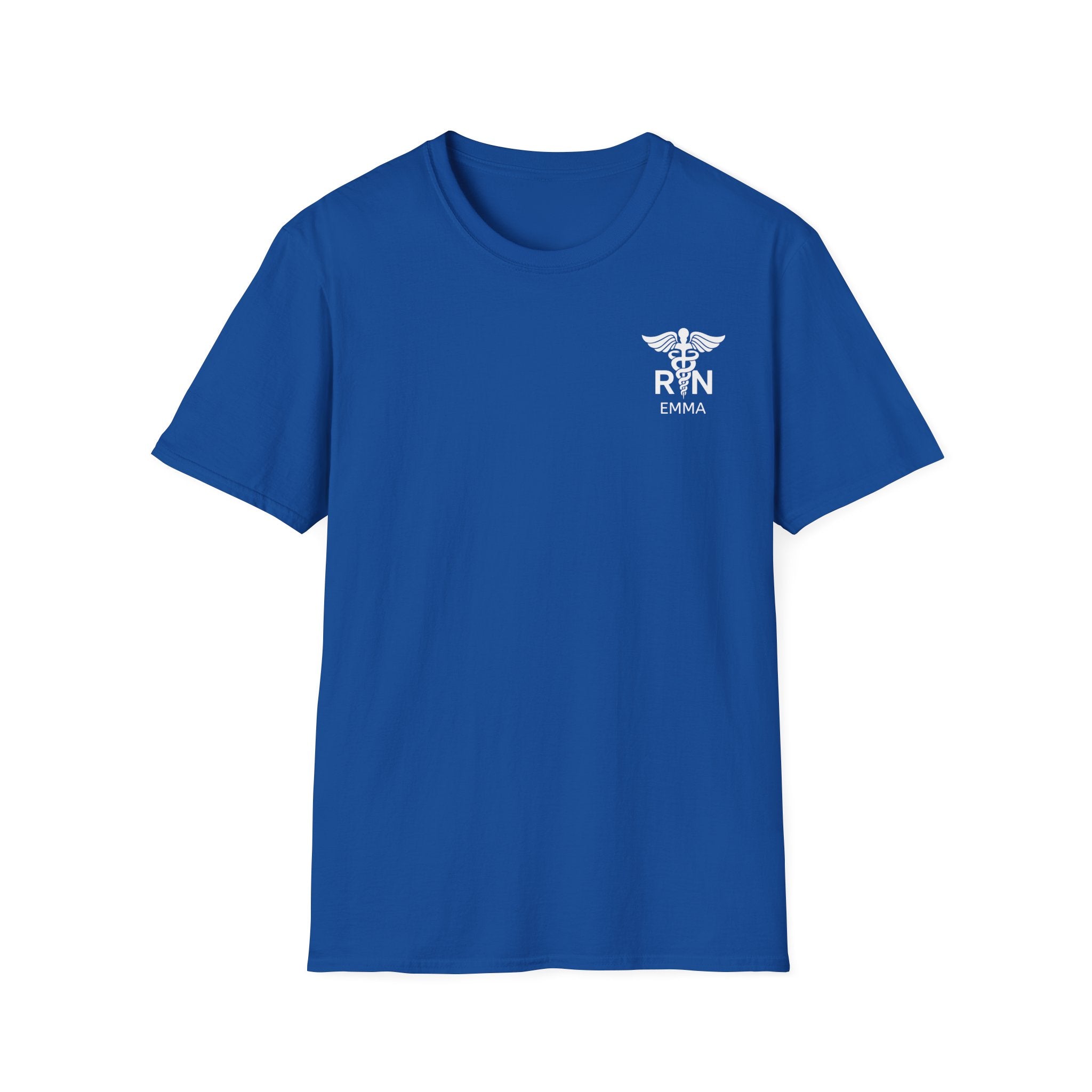 RN Nurse T‑Shirt — Personalized Caduceus Logo Tee with Name