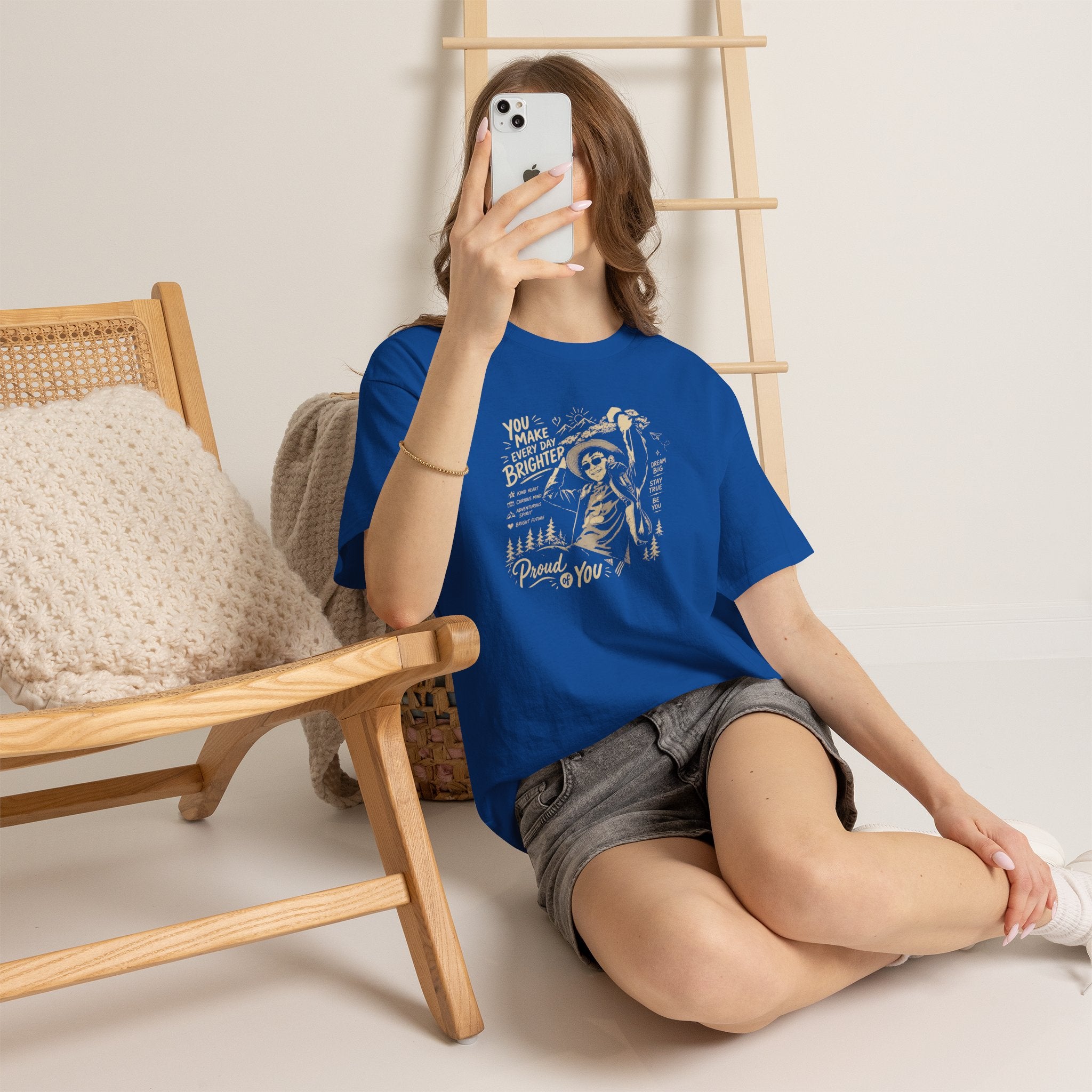 Vintage Cowboy Tee — "You Make Every Day Brighter / Proud of You" Inspirational Western T‑Shirt