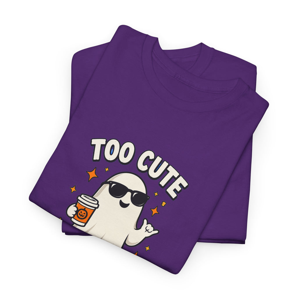 Too Cute To Spook Halloween Shirt – Ghost Coffee Cup Tee | Cute Fall Gift