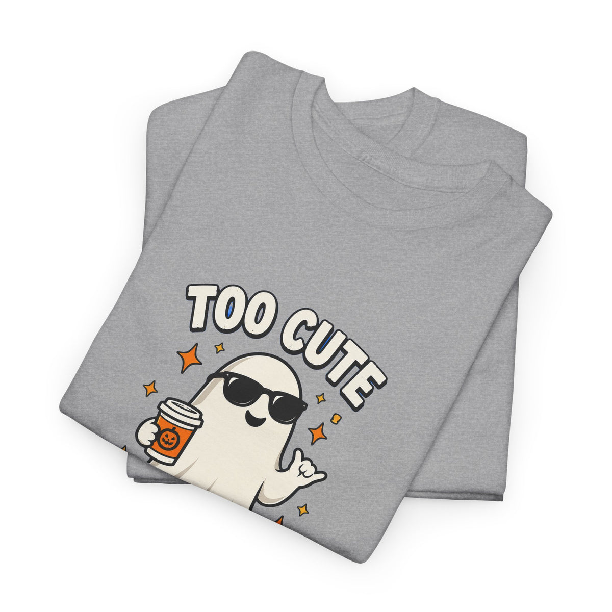 Too Cute To Spook Halloween Shirt – Ghost Coffee Cup Tee | Cute Fall Gift