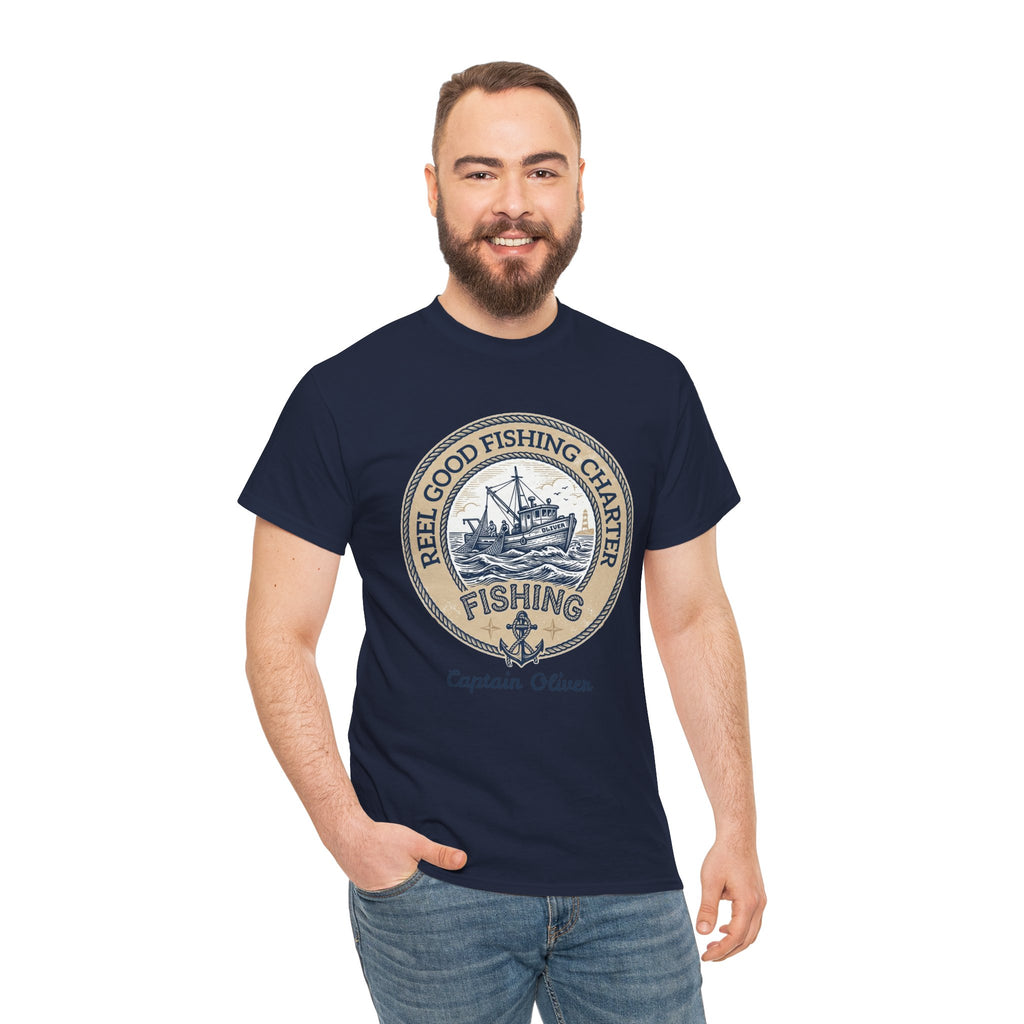 Personalized REEL GOOD Fishing Charter T-Shirt – Custom Boat Name & Captain Name Tee | Custom Fishing Gift for Anglers