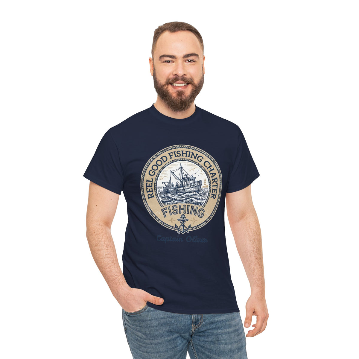 Personalized REEL GOOD Fishing Charter T-Shirt – Custom Boat Name & Captain Name Tee | Custom Fishing Gift for Anglers