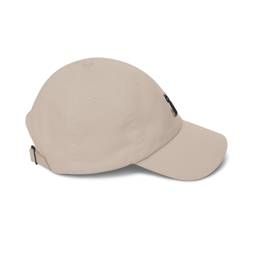 Embroidered Black Cat Dad Cap — Minimal Cute Cat Hat