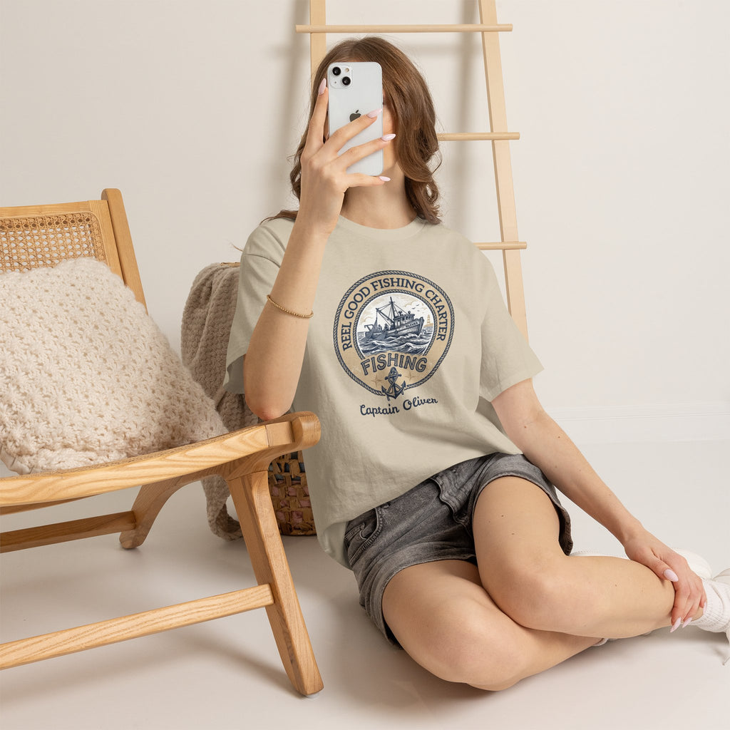 Personalized REEL GOOD Fishing Charter T-Shirt – Custom Boat Name & Captain Name Tee | Custom Fishing Gift for Anglers