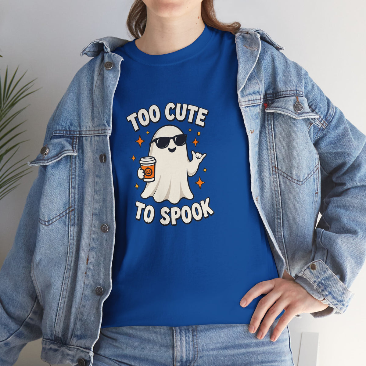Too Cute To Spook Halloween Shirt – Ghost Coffee Cup Tee | Cute Fall Gift
