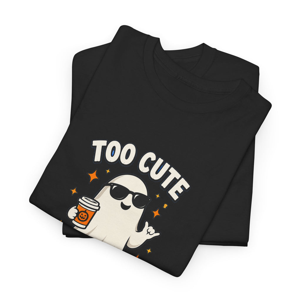 Too Cute To Spook Halloween Shirt – Ghost Coffee Cup Tee | Cute Fall Gift