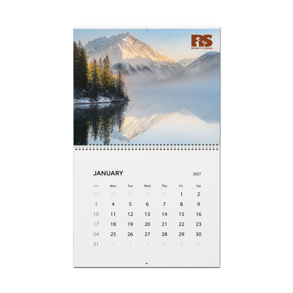 2027 Scenic Wall Calendar - Custom Logo & Personalized Photo Calendar | 12 Month