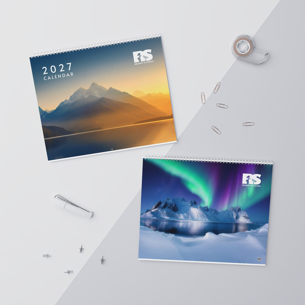 2027 Scenic Wall Calendar - Custom Logo & Personalized Photo Calendar | 12 Month