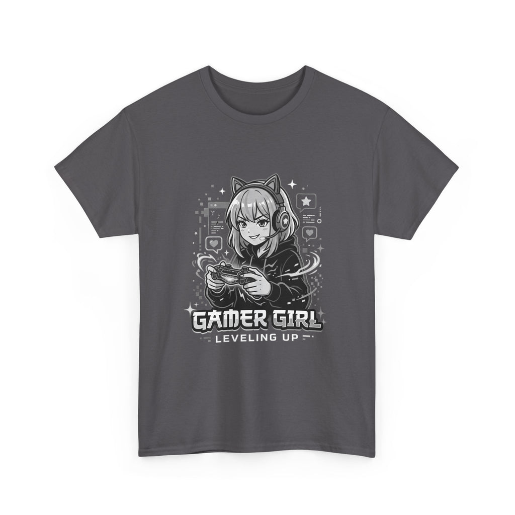Gamer Girl Tee — 'Gamer Girl Leveling Up' Cute Anime Controller T‑Shirt