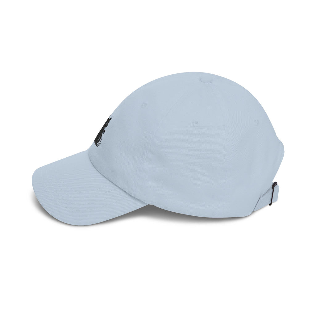 Embroidered Black Cat Dad Cap — Minimal Cute Cat Hat
