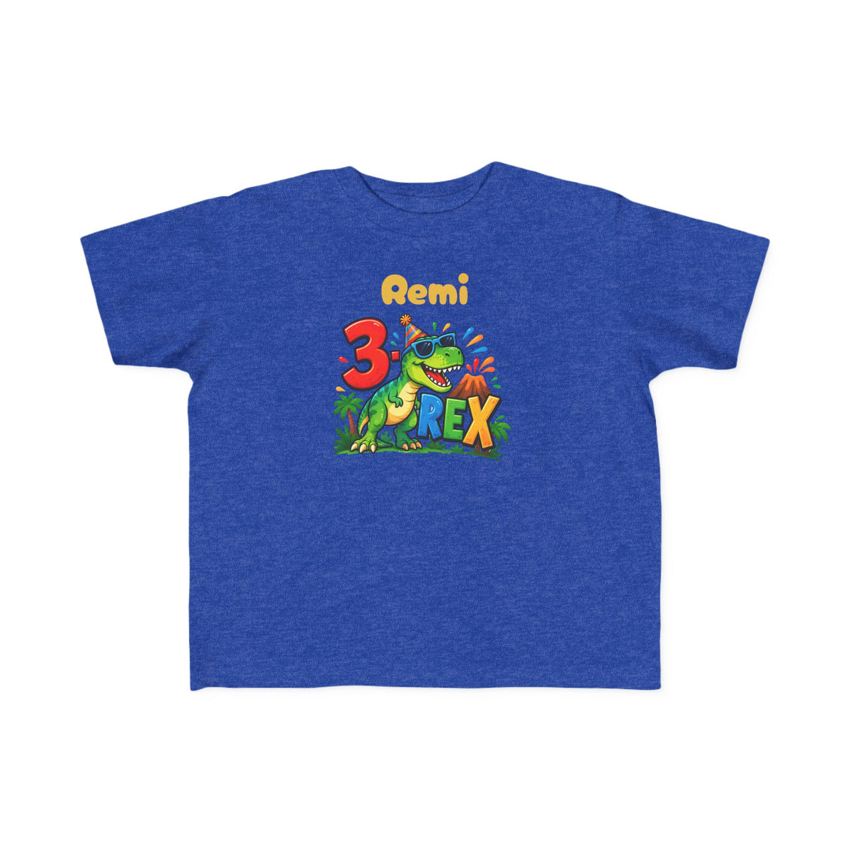 3rd Birthday Toddler Shirt – Remi 3 Rex Dinosaur Tee | Personalized