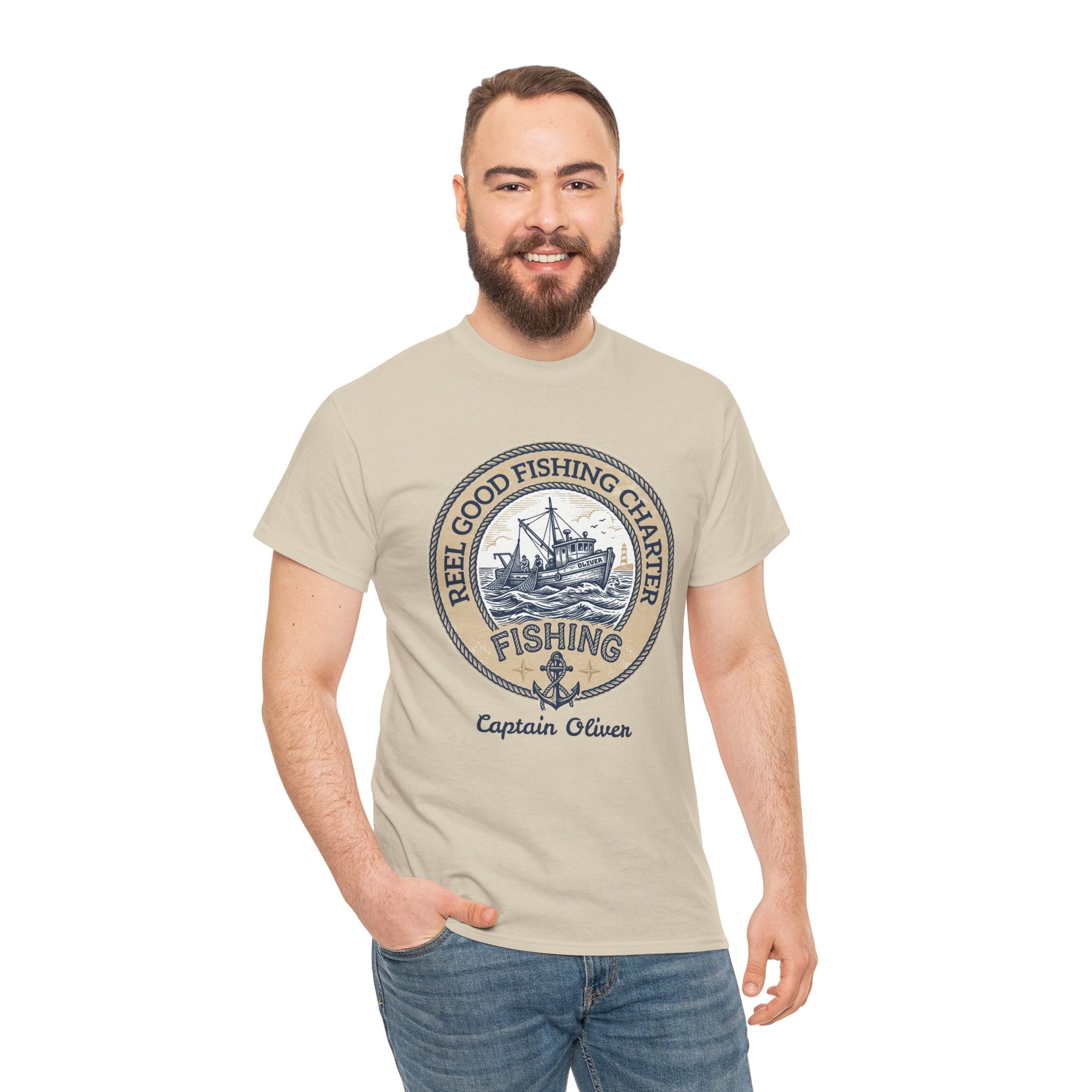 Personalized REEL GOOD Fishing Charter T-Shirt – Custom Boat Name & Captain Name Tee | Custom Fishing Gift for Anglers