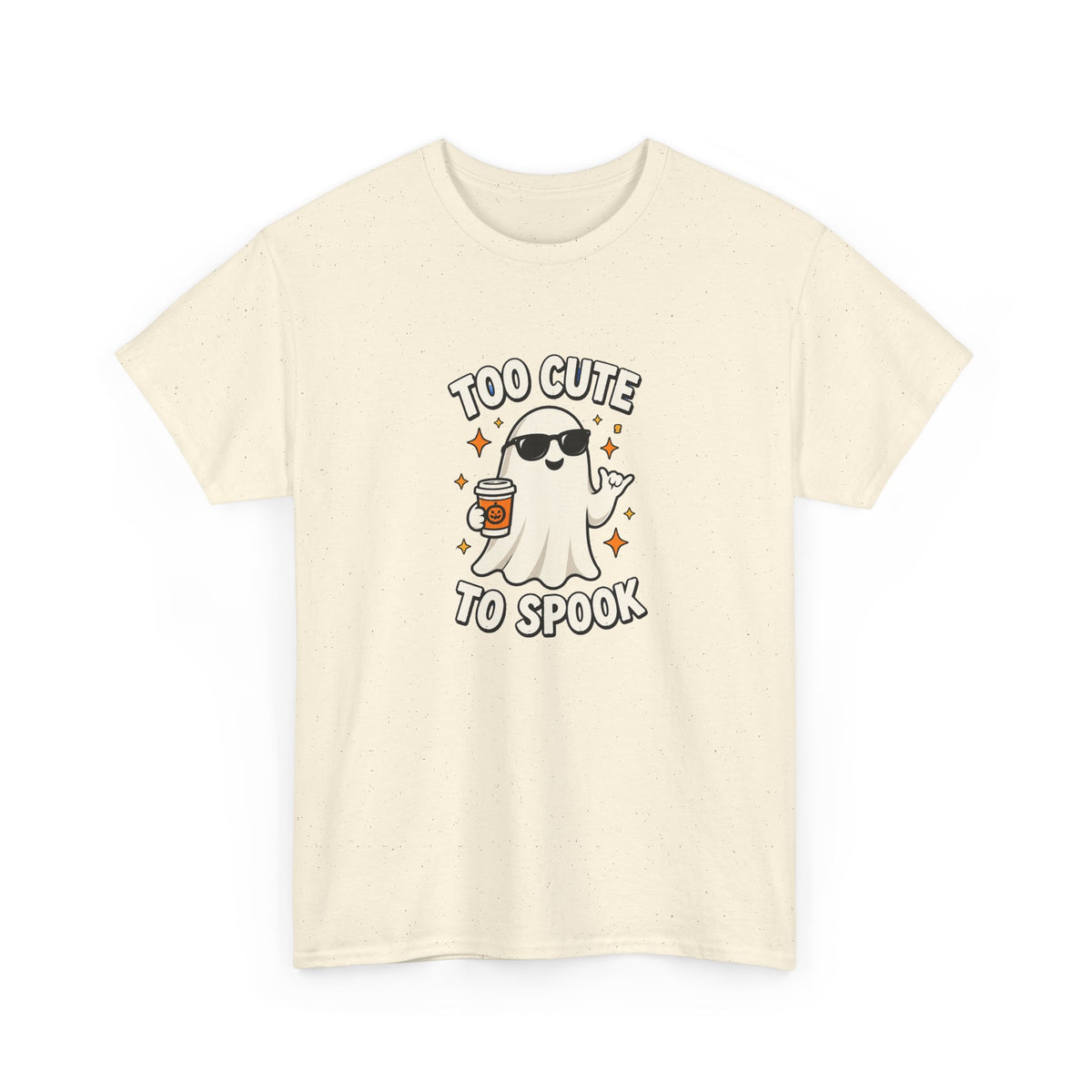Too Cute To Spook Halloween Shirt – Ghost Coffee Cup Tee | Cute Fall Gift