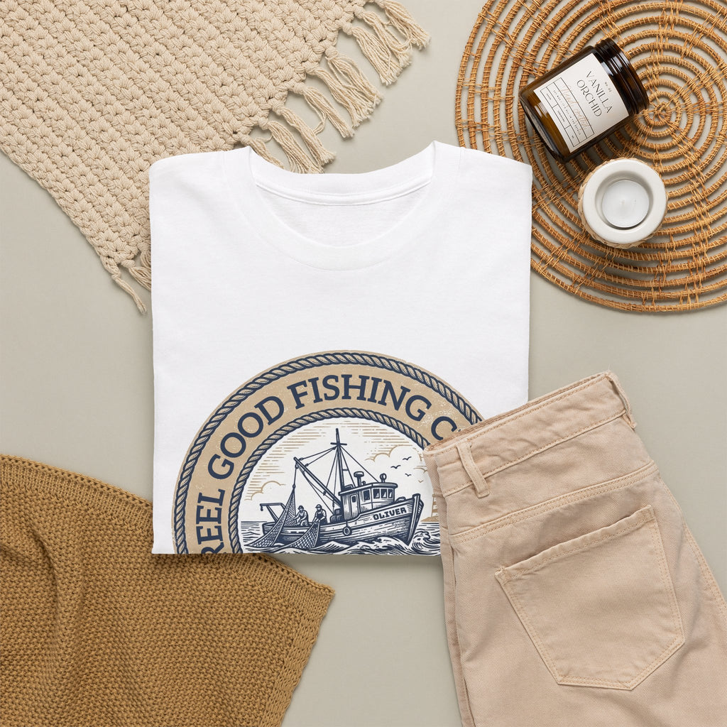 Personalized REEL GOOD Fishing Charter T-Shirt – Custom Boat Name & Captain Name Tee | Custom Fishing Gift for Anglers