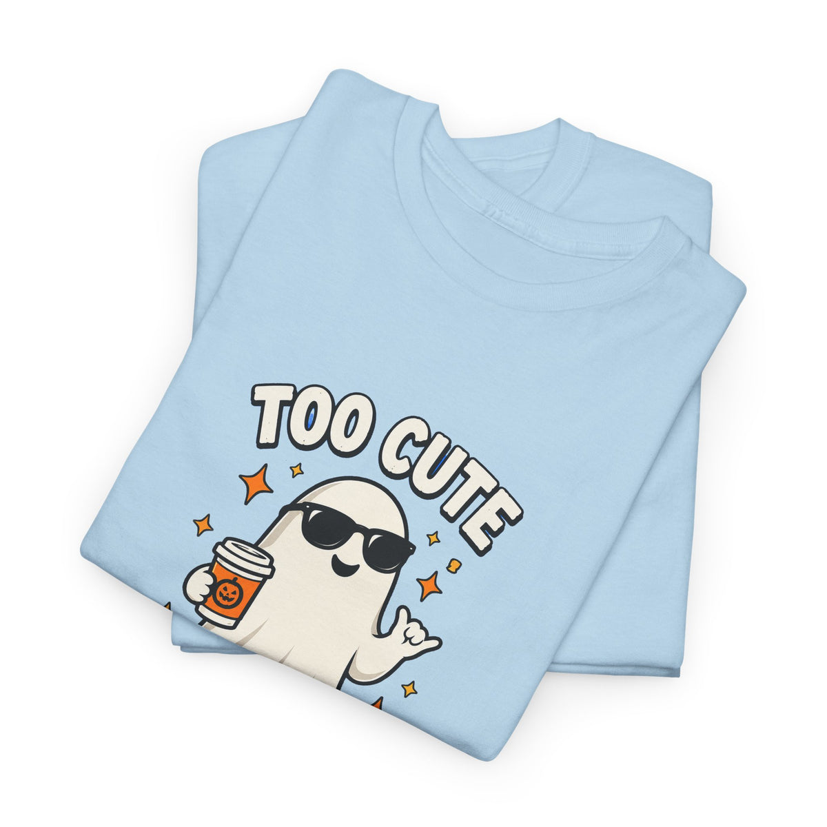 Too Cute To Spook Halloween Shirt – Ghost Coffee Cup Tee | Cute Fall Gift