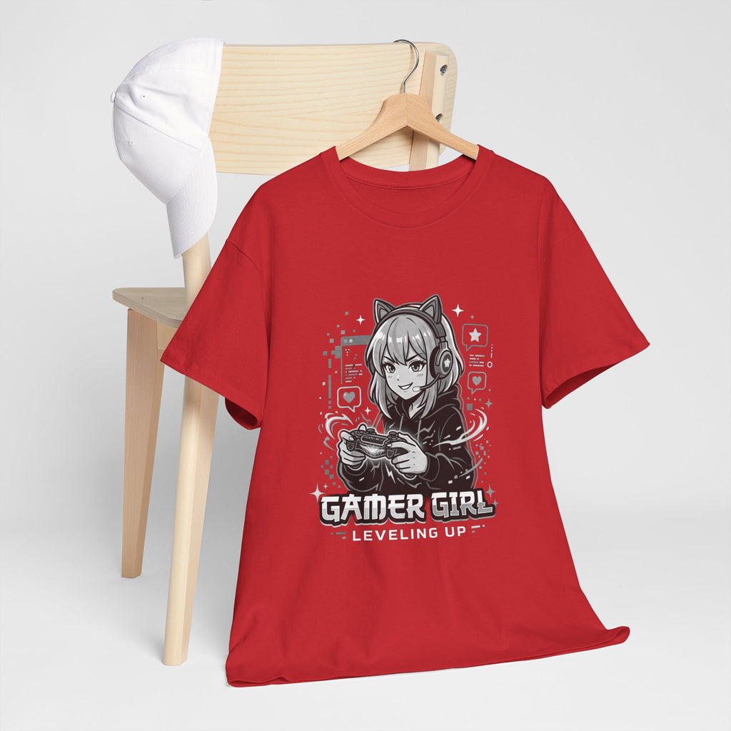 Gamer Girl Tee — 'Gamer Girl Leveling Up' Cute Anime Controller T‑Shirt