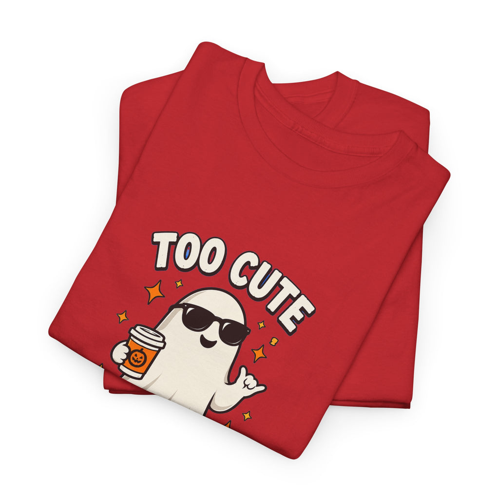 Too Cute To Spook Halloween Shirt – Ghost Coffee Cup Tee | Cute Fall Gift