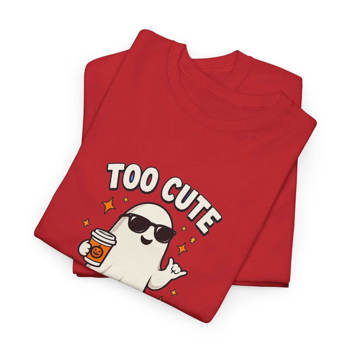 Too Cute To Spook Halloween Shirt – Ghost Coffee Cup Tee | Cute Fall Gift