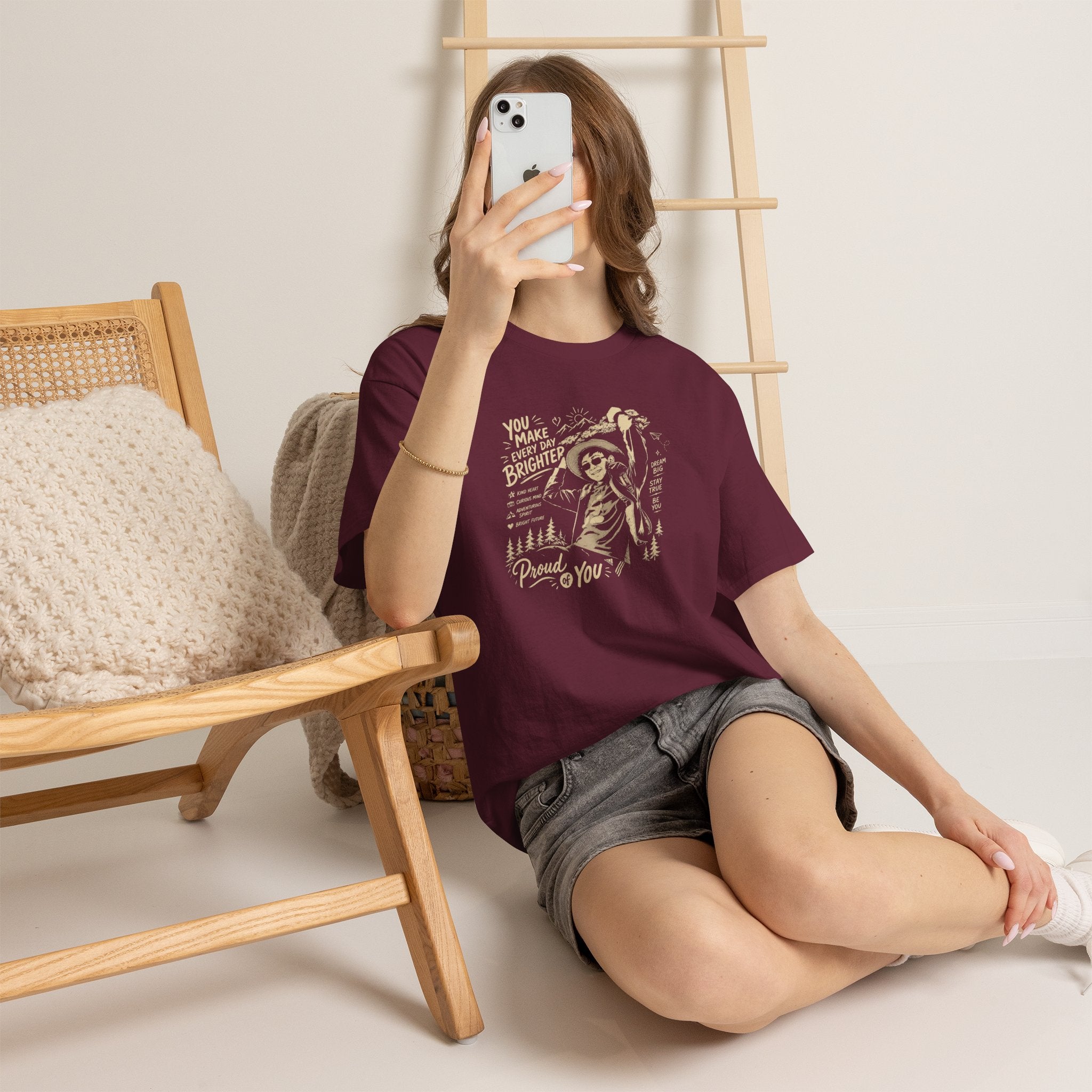 Vintage Cowboy Tee — "You Make Every Day Brighter / Proud of You" Inspirational Western T‑Shirt
