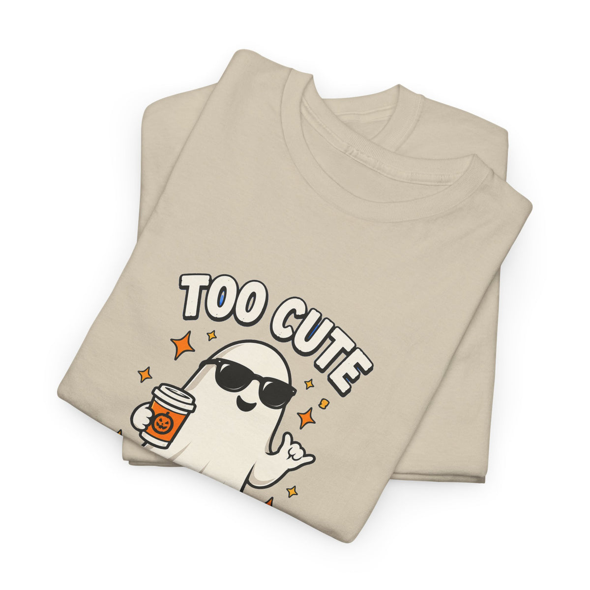 Too Cute To Spook Halloween Shirt – Ghost Coffee Cup Tee | Cute Fall Gift