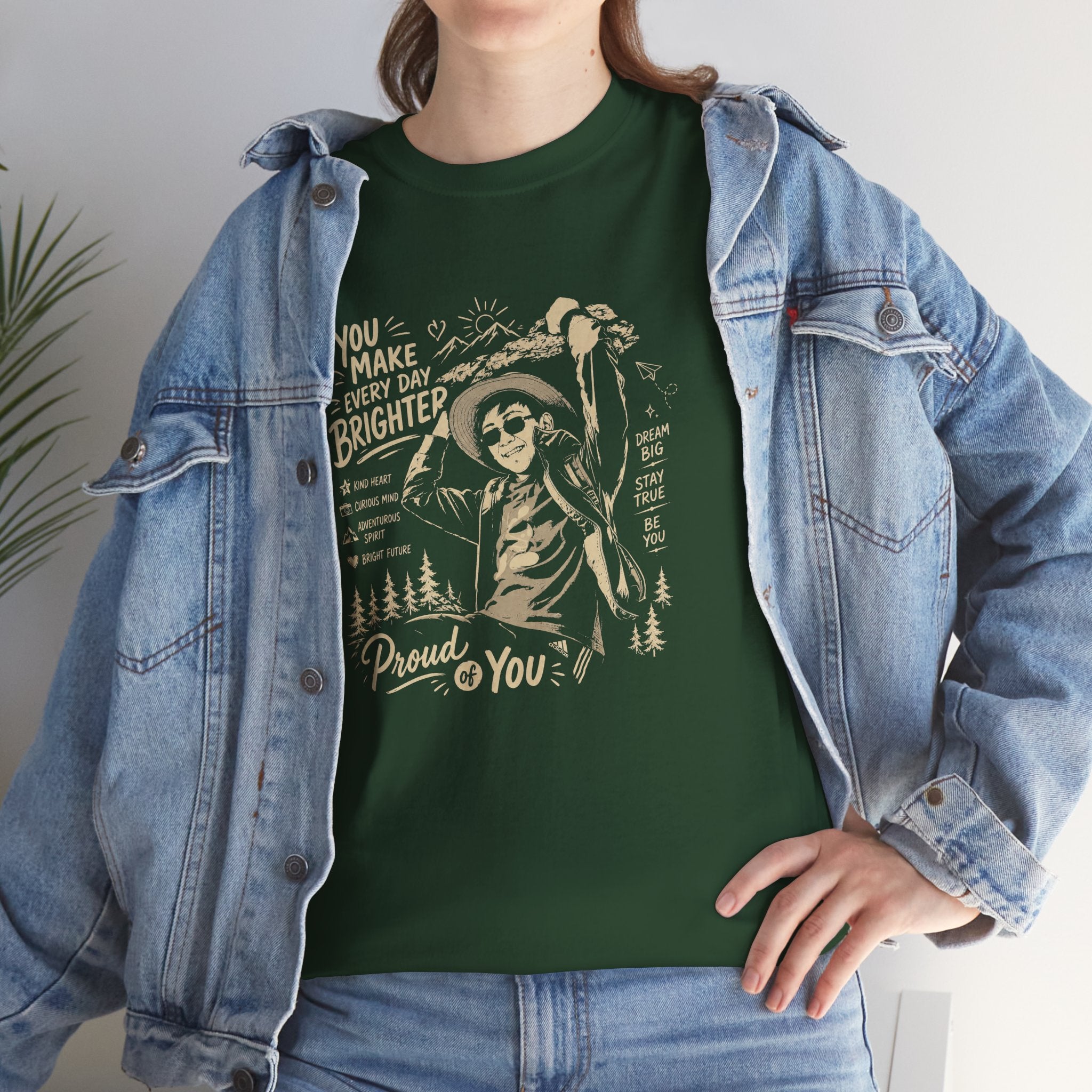 Vintage Cowboy Tee — "You Make Every Day Brighter / Proud of You" Inspirational Western T‑Shirt