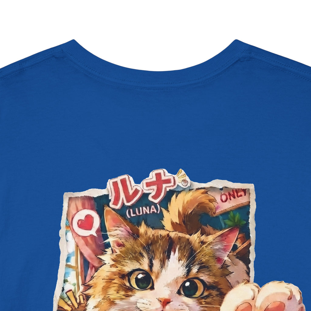 Luna Munchkin Cat T-Shirt – Retro Anime Cat Tee | Cute Cat Lover Gift