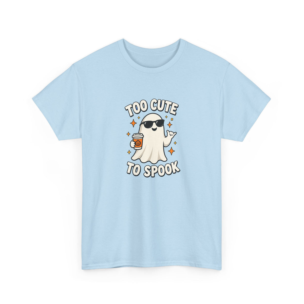 Too Cute To Spook Halloween Shirt – Ghost Coffee Cup Tee | Cute Fall Gift