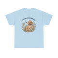 Dog Mom Tee — "Dog Mom Doing Her Best" Floral Goldendoodle Shirt