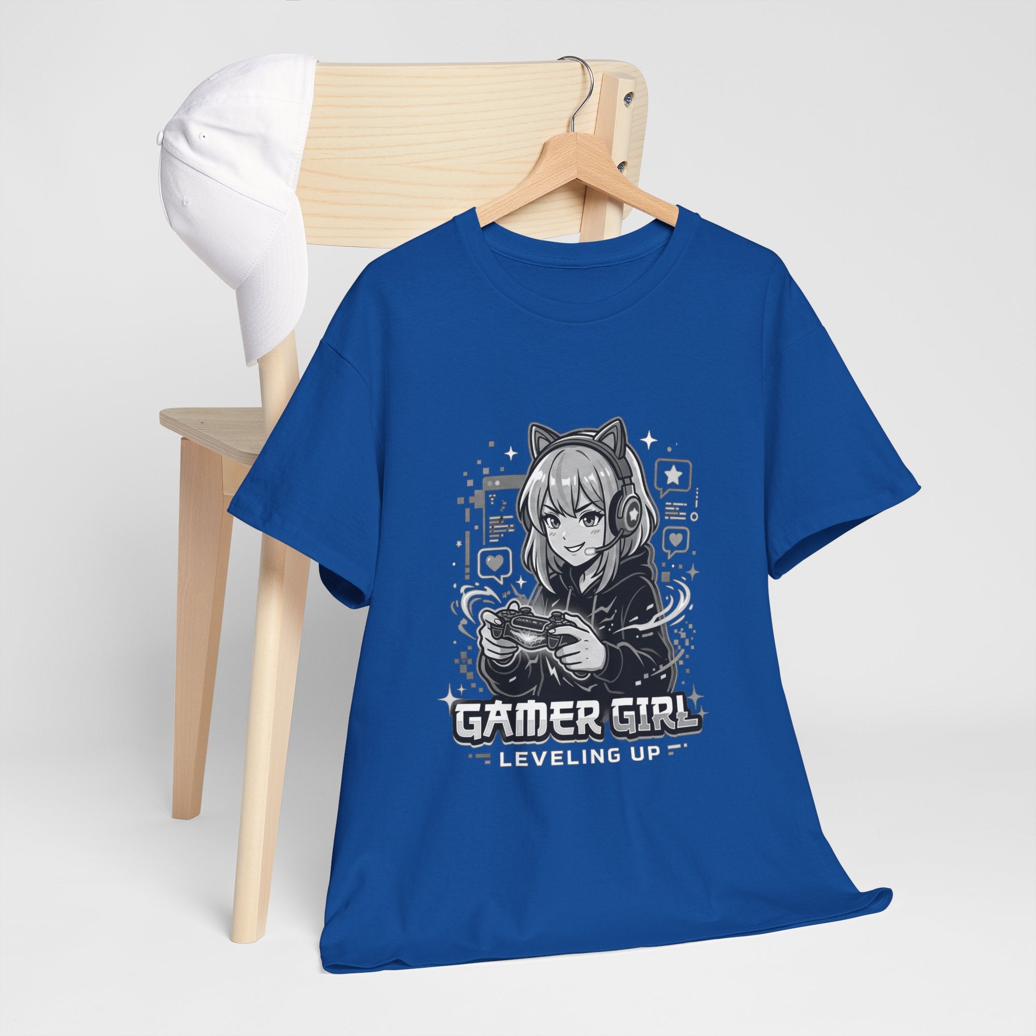 Gamer Girl Tee — 'Gamer Girl Leveling Up' Cute Anime Controller T‑Shirt