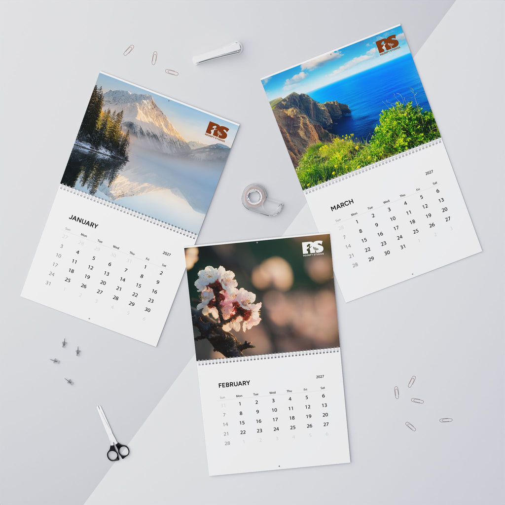 2027 Scenic Wall Calendar - Custom Logo & Personalized Photo Calendar | 12 Month