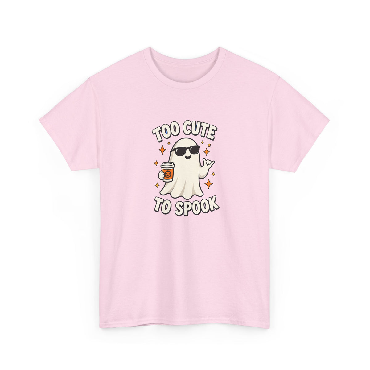 Too Cute To Spook Halloween Shirt – Ghost Coffee Cup Tee | Cute Fall Gift
