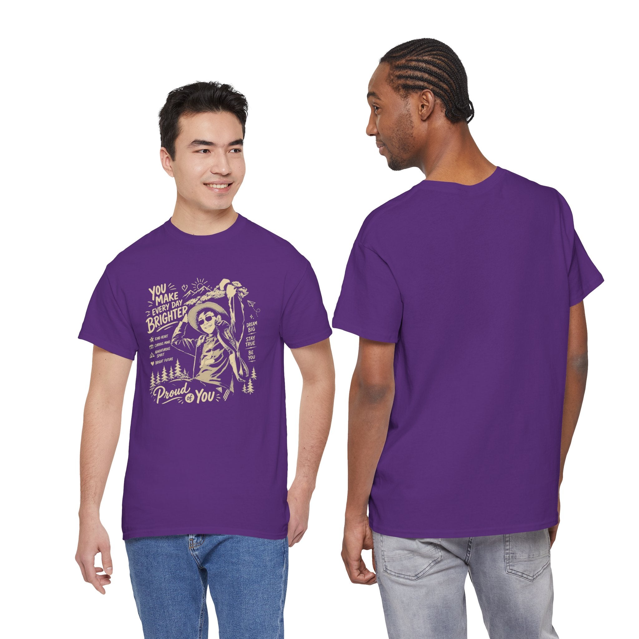Vintage Cowboy Tee — "You Make Every Day Brighter / Proud of You" Inspirational Western T‑Shirt