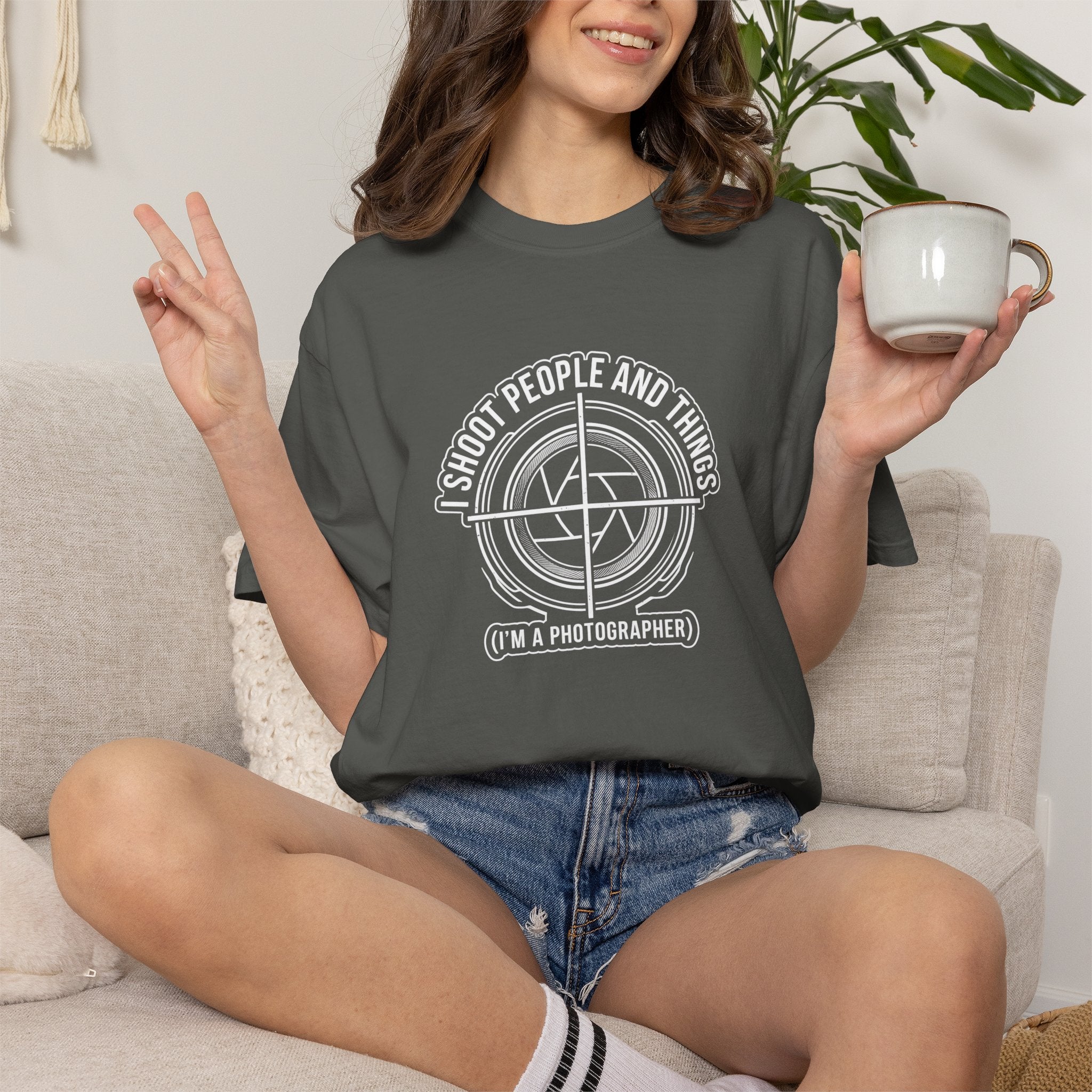 Photographer T-Shirt — “I Shoot People and Things (I’m a Photographer)” Graphic Tee