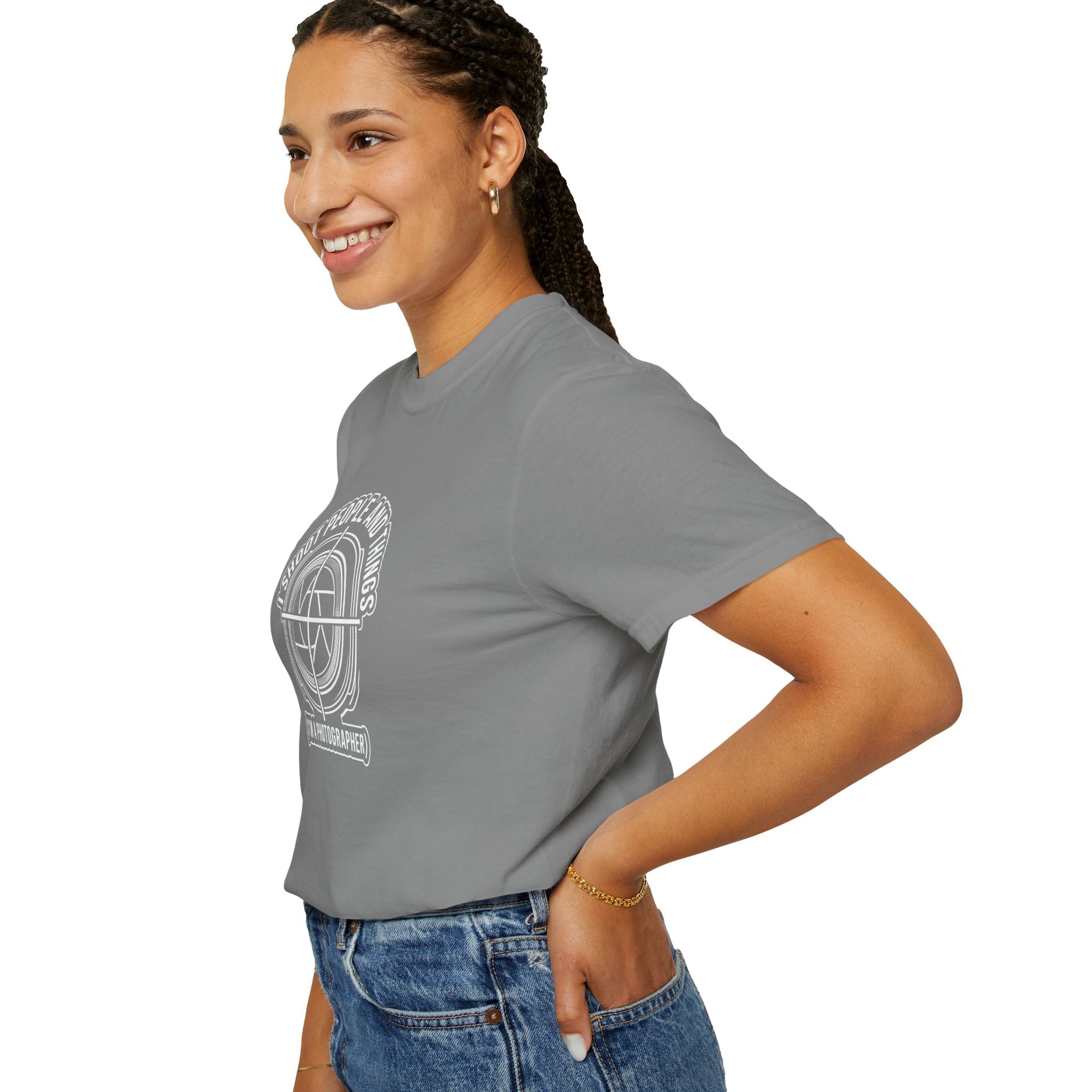 Photographer T-Shirt — “I Shoot People and Things (I’m a Photographer)” Graphic Tee
